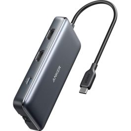 Anker A83800A1 PowerExpand 8-in-1 USB-C PD Media Hub Gray Equipped