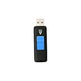 V7 VF38GAR-3N 8GB USB 3.0 Flash Drive Black RETRACTABLE CONNECTOR