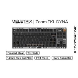 Meletrix ZOOM TKL DYNA Custom Keyboard Kit Cork Edition Frosted Clear