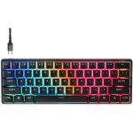 SteelSeries Apex Pro Mini Gen 3 US - Cable Connectivity - USB Type C Interface - RGB LED - Mac OS X 10.13 High Sierra  Windows 8.1 - English (US) - Xbox  PlayStation - PC  Mac - Alumini