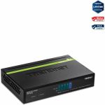 TRENDnet 5-Port Gigabit PoE+ Switch  31 W PoE Budget  10 Gbps Switching Capacity  Data & Power Through Ethernet To PoE Access Points And IP Cameras  Full & Half Duplex  Black  TPE-TG50g