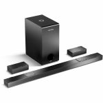 ULTIMEA Nova U4120 5.1.2 Bluetooth Sound Bar Speaker - Black - Table Mountable  Wall Mountable  Stand Mountable - Desktop - 35 Hz to 18 kHz - Dolby Atmos  Surround Sound - USB - HDMI
