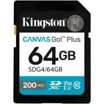 Kingston Canvas Go! Plus 64 GB Class 10/UHS-I (U3) V30 SDXC - 1 - 200 MB/s Read - Lifetime Warranty