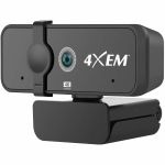 4XEM Webcam - 8 Megapixel - 30 fps - Black - USB 2.0 Type A - 4K - 3840 x 2160 Video - Auto-focus - Microphone - For Computer  Monitor - Windows 10  macOS - Noise Reduction