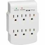 Eaton Tripp Lite Series Protect It! 6-Outlet Low-Profile Surge Protector  Direct Plug-In  750 Joules  Diagnostic LED - Receptacles: 6 x NEMA 5-15R - 750 J