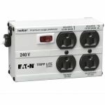 Eaton Tripp Lite Series Isobar 4-Outlet 230V Surge Protector  6 ft. (1.83 m) Cord with Right-Angle Plug  330 Joules  Metal Housing - Receptacles: 4 x NEMA 5-15R - 330J