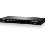Aten CS1308 KVM Switch - 8 x 1 - 8 x SPHD-15 Keyboard/Mouse/Video - 1U - Rack-mountable