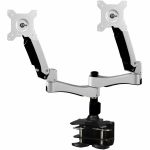 Amer Mounts Dual Articulating Monitor Arm. Supports two 15in-26in LCD/LED Flat Panel Screens - Supports up to 22lb monitors  +90/- 20 degree tilt and VESA 75/100