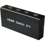 4XEM 5 Port HDMI Switch - 1920 x 1080 - Full HD - 1080p5 x 1 - Blu-ray Disc Player  DVR  Set-top Box  Gaming Console  Computer  TV - 1 x HDMI Out