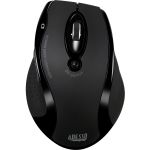 Adesso iMouse G25 Wireless Ergonomic Laser Mouse - Laser - Wireless - 30 ft - Radio Frequency - 2.40 GHz - Black - USB Type A - 1600 dpi - Scroll Wheel - 6 Button(s) - Right-handed