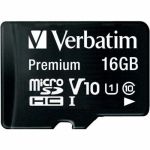 16GB Premium microSDHC Memory Card with Adapter  UHS-I V10 U1 Class 10 - 16GB