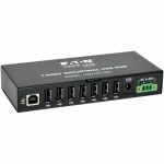 Eaton Tripp Lite Series 7-Port Industrial-Grade USB 2.0 Hub - 15 kV ESD Immunity  Metal Housing  Mountable - w 15KV ESD Immunity and metal case  Mountablein