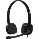 Logitech 981-000587 H151 Stereo Headset Black 5.91 ft Cable