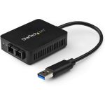 StarTech.com USB to Fiber Optic Converter - 1000Base-SX SC - USB 3.0 to Gigabit Ethernet Network Adapter - 550m MM - Windows / Mac / Linux - Connect to a Gigabit Ethernet fiber optic ne