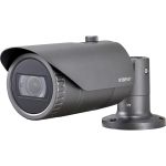Wisenet QNO-8080R 5 Megapixel Outdoor Network Camera - Bullet - Dark Gray - 98.43 ft Infrared Night Vision - H.265  H.264  MJPEG - 2592 x 1944 - 3.20 mm Zoom Lens - 3.1x Optical - 30 fp