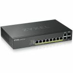 ZYXEL GS2220-10HP 8-Port Gigabit L2+ Managed and Nebula Pro Cloud Managed Switch | 8 PoE+ Ports at 180W with 2 SFP Uplinks - 8 Ports - Gigabit PoE / PoE+ Ethernet - Full CLI and Nebula
