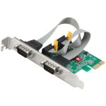 SIIG 2 Port DP Cyber RS-232 2S PCIe Card - 250Kbps - ASIX AX99100 Chipset - PCI Express Base Specification 2.0 Compliant