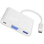 4XEM 3-in-1 USB-C Docking Station with VGA port and USB 3.0 - for Notebook/Monitor - 100 W - USB 3.1 (Gen 1) Type C - 1.0 Displays Supported - HD - 1920 x 1080 - 2 x USB Ports - 1 x USB