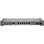 Juniper SRX300 Router - 8 Ports - 6 RJ-45 Port(s) - Management Port - 2 SFP Slots - 4 GB - Gigabit Ethernet - Desktop - 1 Year - TAA Compliant
