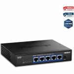 TRENDnet 5-Port 10G Switch  TEG-S750  5 x 10G RJ-45 Ports  100Gbps Switching Capacity  Supports 2.5G and 5G-Base-T Connections  Ethernet Splitter  NDAA & TAA Compliant  Lifetime Protect
