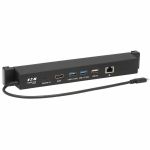 Eaton Tripp Lite Series USB-C Dock for Microsoft Surface - 4K HDMI  USB 3.x Gen 2 (10Gbps) and USB 2.0 Hub Ports  GbE  100W PD Charging  Black - for Notebook/Desktop PC/Monitor/Workstat