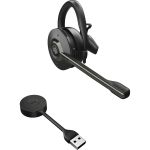 Jabra Engage 55 Headset - Mono - USB Type A - Wireless - DECT - 492.1 ft - 40 Hz to 16 kHz - On-ear - Monaural - Open - Noise Cancelling  Uni-directional Microphone - Black