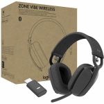 Logitech 981-001156 Zone Vibe Wireless BluetoothHeadphones with USB Receiver & Noise-Canceling Mic