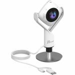 j5create JVCU360 Webcam - 2 Megapixel - 30 fps - White  Black - USB 2.0 Type A - 1 Pack(s) - Full HD - 1920 x 1080 Video - CMOS Sensor - 360&deg; Angle - Tripod Mount  Stand - Microphon