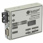 Black Box Flexpoint Async RS232 Extender Over Fiber - DB9 Female to Multimode  2.5 km - 2 x SC Ports - Multi-mode - 1310 nm Fiber - 2.50 km - DC - Rack-mountable  Wall Mountable  DIN Ra