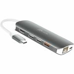 j5create USB-C Multi Adapter (10 Functions in 1) - for Notebook  Keyboard  Mouse  Monitor  Smartphone  Memory Card Reader - Charging Capability - Memory Card Reader - SD  microSD - USB