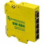 Brainboxes 1 SFP & 4 Port Gigabit Ethernet Switch - 4 Ports - Gigabit Ethernet - 10/100/1000Base-T  1000Base-X - 2 Layer Supported - Modular - 1 SFP Slots - 3.60 W Power Consumption - T