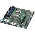 ASRock EC266D4U-2L2T Server Motherboard - Intel C266 Chipset - Socket LGA-1700 - Micro ATX - Xeon E  Pentium Gold Processor Supported - 32 GB DDR5 SDRAM Maximum RAM - DIMM  UDIMM - 4 x
