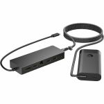 HP Universal USB-C Hub and Laptop Charger Combo - for Monitor  Tablet  Notebook  Desktop PC - Charging Capability - 100 W - USB Type C - 2 Displays Supported - 4K  4K UHD - 3840 x 2160