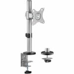 Rocstor ErgoReach Desk Mount for Monitor  Display - Aluminum Silver - Landscape/Portrait - Height Adjustable - 1 Display(s) Supported - 17in to 34in Screen Support - 17.60 lb Load Capac