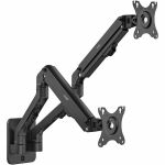 Rocstor ErgoReach Mounting Arm for Monitor  Display - Black - Landscape/Portrait - 2 Display(s) Supported - 17in to 27in Screen Support - 15.40 lb Load Capacity - VESA Mount Compatible