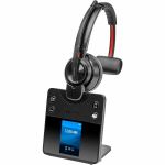 Poly Savi 8400 Office 8410 Headset - Microsoft Teams Certification - Mono - Wireless - Bluetooth/DECT - 590.6 ft - 32 Ohm - Over-the-head - Monaural - Supra-aural - Noise Cancelling Mic