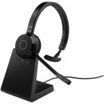 Jabra Evolve 65 TE Headset - Microsoft Teams Certification - Mono - Wireless - Bluetooth - 98.4 ft - 20 Hz to 20 kHz - Over-the-head  On-ear - Monaural - Supra-aural - Electret Condense