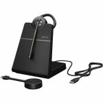 Jabra Engage 55 SE Headset - Microsoft Teams Certification - Mono - USB Type A - Wired/Wireless - DECT - 490 ft - 40 Hz to 16 kHz - Over-the-head  On-ear - Monaural - Supra-aural