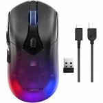 Lenovo Legion M410 Gaming Mouse - Pixart PAW3335 - Cable/Wireless - Radio Frequency - 2.40 GHz - Rechargeable - Transparent Black - USB Type A - 16000 dpi - Scroll Wheel - 6 Button(s) -