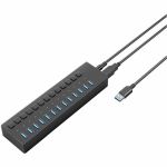 4XEM 13 Port USB 3.0 Power Switch Data Transfer Hub - USB Type A - 640 MB/s - Hard Drive  Keyboard  Mouse  Workstation - Desktop - 13 USB Port(s) - 13 USB 3.0 Port(s)