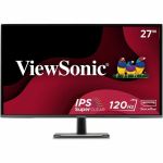 ViewSonic VA2756A-MHD 27 Inch IPS 1080p Monitor with 120Hz  Eye Care  HDMI  DisplayPort  and VGA Inputs for Home and Office - 27in Viewable - SuperClear IPS - LED Backlight - 1920 x 108