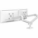 Ergotron Mounting Arm for Monitor - White - Height Adjustable - 2 Display(s) Supported - 27in Screen Support - 44 lb Load Capacity - 75 x 75  100 x 100 - VESA Mount Compatible - Aluminu