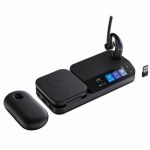 Yealink BH71 Workstation Pro Earset - Microsoft Teams Certification - Mono - Micro USB 2.0 - Wired/Wireless - Bluetooth - 250 ft - 4 Ohm - 80 Hz to 20 kHz - Earbud  Over-the-ear  Behind