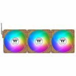 Thermaltake CT140 EX ARGB Sync PC Cooling Fan Gravel Sand (3-Fan Pack) - 5.51in Maximum Fan Diameter - 3 x Fan(s) - 90.30 CFM Maximum Airflow - 1800 rpm - Hydraulic Bearing - 4 Pin - PW