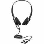 Jabra Engage 40 Headset - Microsoft Teams Certification - Stereo - USB Type A  USB Type C - Wired - 50 Hz to 20 kHz - Over-the-head  On-ear - Binaural - Supra-aural - MEMS Technology Mi