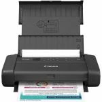 Canon PIXMA TR160 Portable Wired/Wireless Inkjet Printer - Color - 4800 x 1200 dpi Print - 50 Sheets Input - Wireless LAN - Apple AirPrint  Canon PRINT App  Mopria Print Service  Wi-Fi