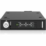 Icy Dock ToughArmor MB601V5K-B Drive Enclosure for 3.5in U.2  U.3  PCI Express NVMe - PCI Express Host Interface External - Black - 1 x SSD Supported - 1 x Total Bay - 1 x 2.5in Bay - 1