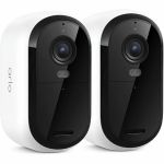 Arlo Essential 4 Megapixel Outdoor 2K Network Camera - Color - 2 - White - Infrared/Color Night Vision - 2560 x 1440 - Wi-Fi - Wall Mount - Alexa  Google Home  SmartThings  IFTTT Suppor