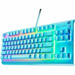 SteelSeries Apex 3 TKL Aqua - US - Cable Connectivity - USB Interface - RGB LED - Volume Roller  Adjustable Brightness  Rewind  Skip  Pause  Media Control Hot Key(s) - Windows 8.1  Mac
