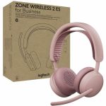 Logitech Zone Wireless 2 ES for Business - Noise-Canceling Wireless Headset with Adaptive Hybrid ANC  Microsoft Teams Certified  USB-C & USB-A  Rose - Microsoft Teams CertificationUSB T